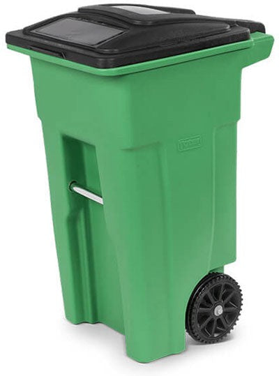 TiSA - 32 Gal Green Wheeled Container, 3/cs - TS0051GN