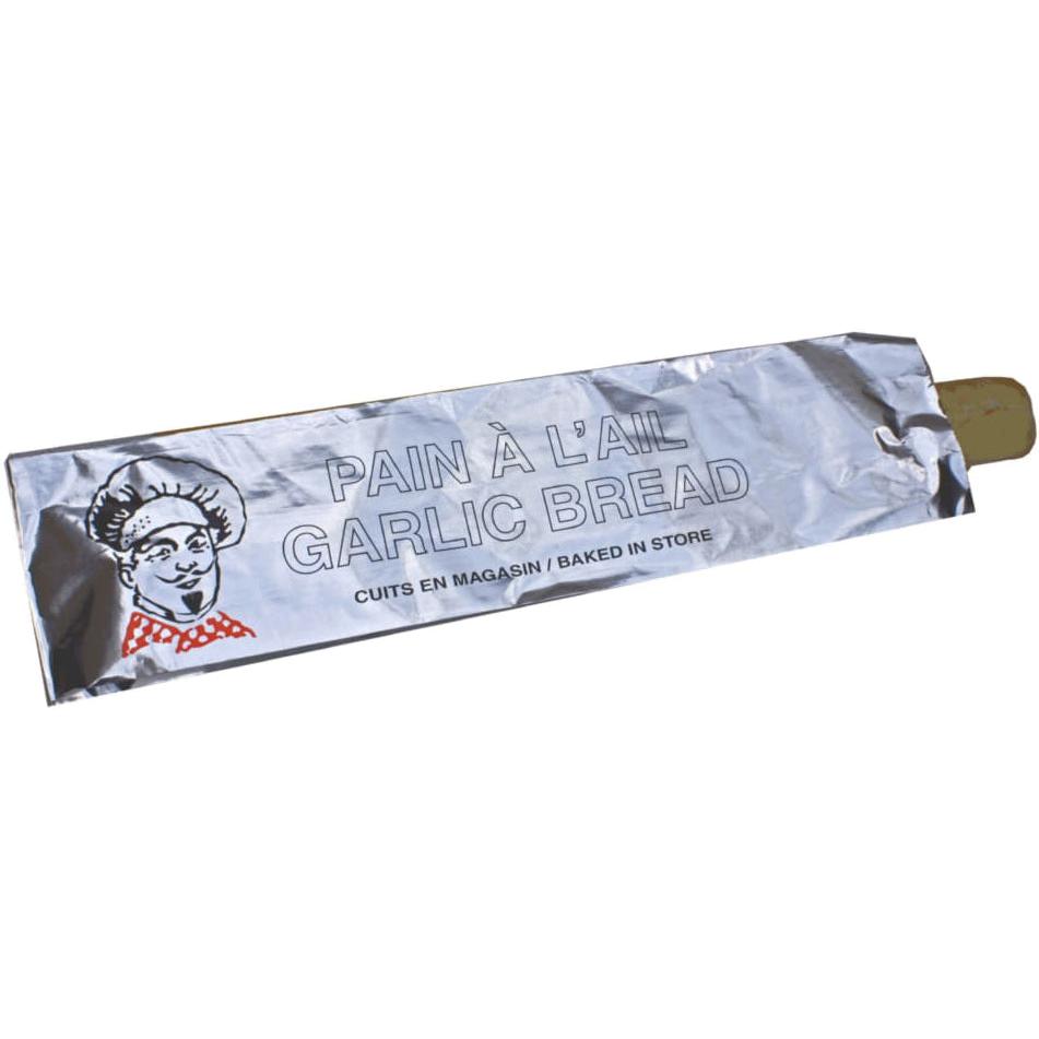 Atlas Paper Bag - 5.25 x 2.25 x 19" Laminated Garlic Bread Foil Bags, 500/Cs - 2053004