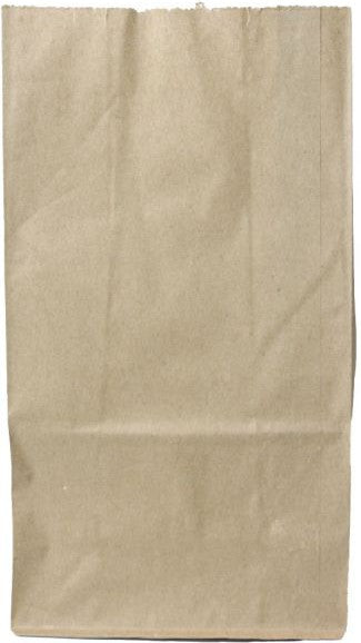 Rosenbloom - 12" x 7" x 17", 1/6 Brown Paper Barrel Bag, 500 Per Bundle - 1271705000