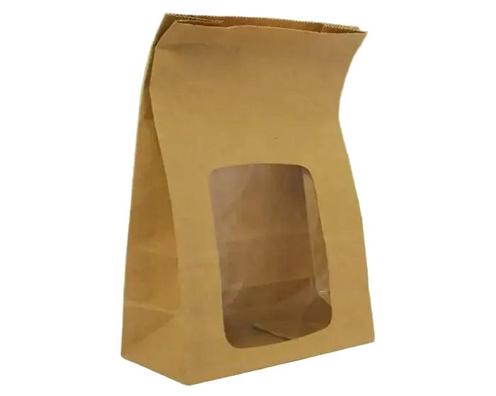 Thermal & Protective Packaging - 4.5" x 2.375" x 12" Sandwich Bag with Ovenable Film Liner Window, 1000/Case
