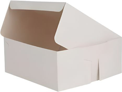 EB Box - 10" x 7" x 3.5" White Cake Boxes, 200/Bn - 100270