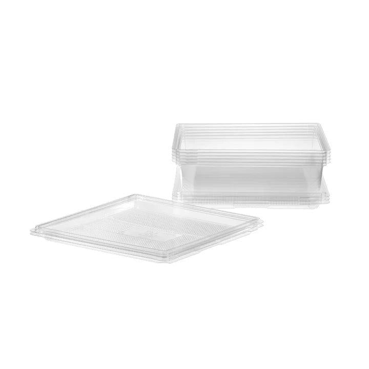 Talthi - 12" x 12" Clear Serving Tray with High Dome Lid, 5 Trays + 5 Lids/Bag - DT0110391102.50015