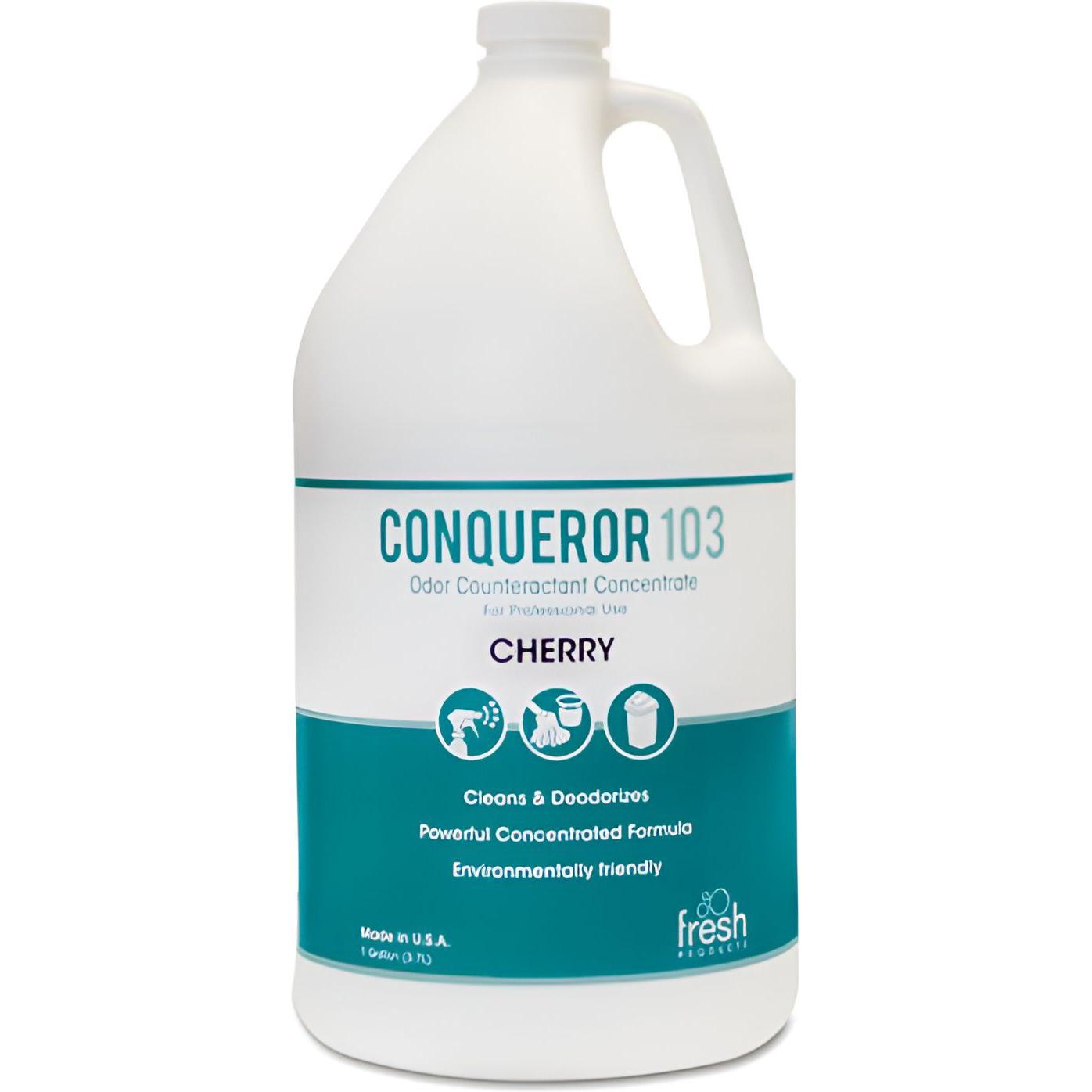 Fresh Products - 1 Gal Conqueror 103 Cherry Scented Air Fresh Deodorizer, 3.78 Liters Per Jug - 103G-F-000I004M-20