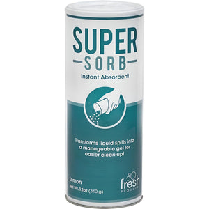 Fresh Products - Supersorb Instant Spill Liquid Absorbent Powder Lemon Scented, 12 Oz Per Can - 185839