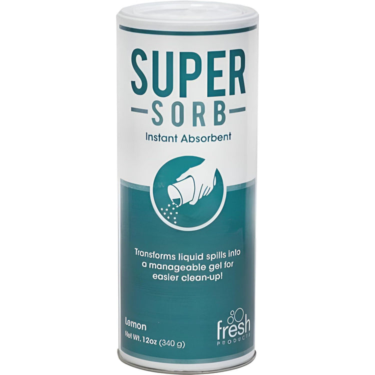 Fresh Products - Supersorb Instant Spill Liquid Absorbent Powder Lemon Scented, 12 Oz Per Can - 185839