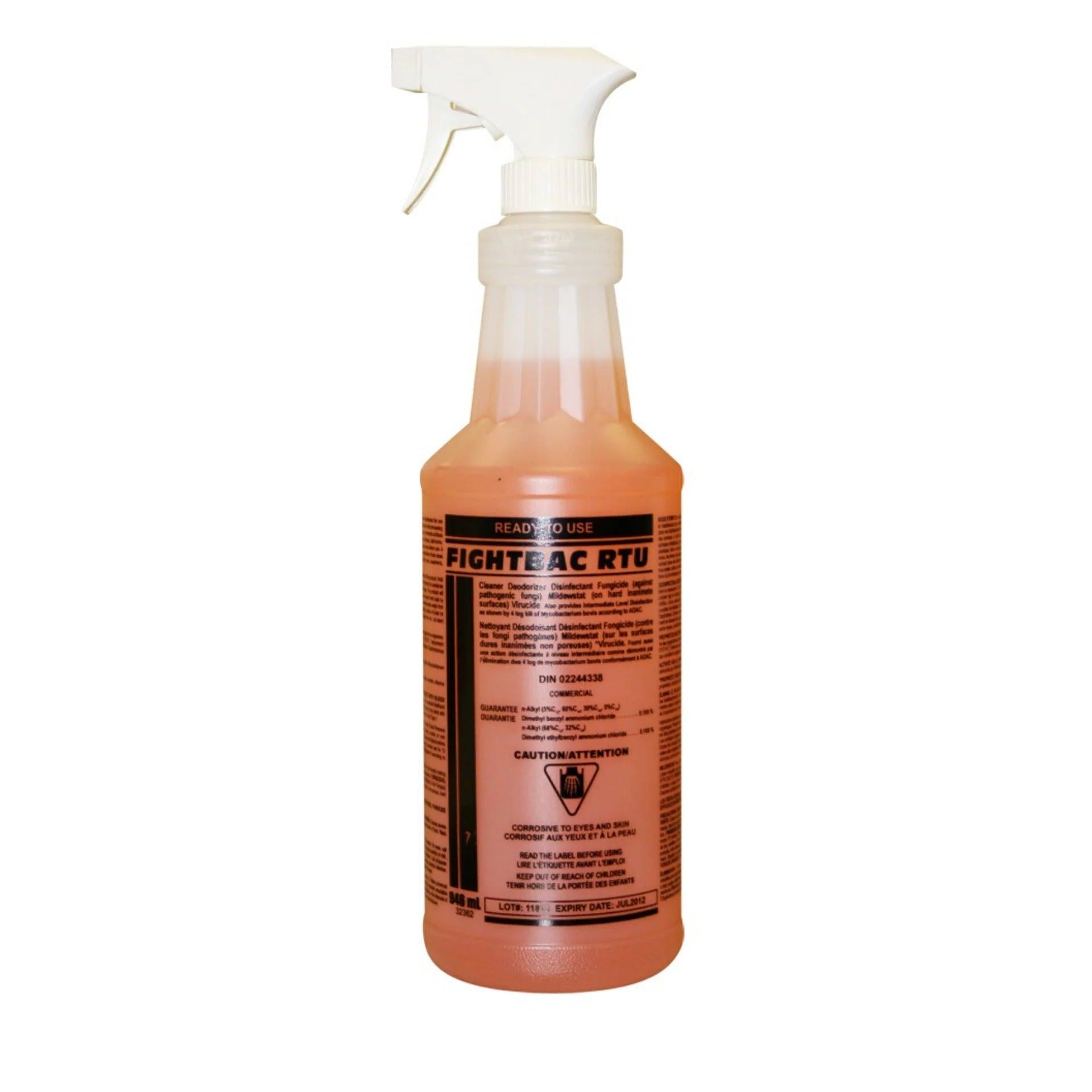 Vision - 12 x 946 ml Fightbac Orange Fragrance RTU Cleaner & Deodorizer - 32362