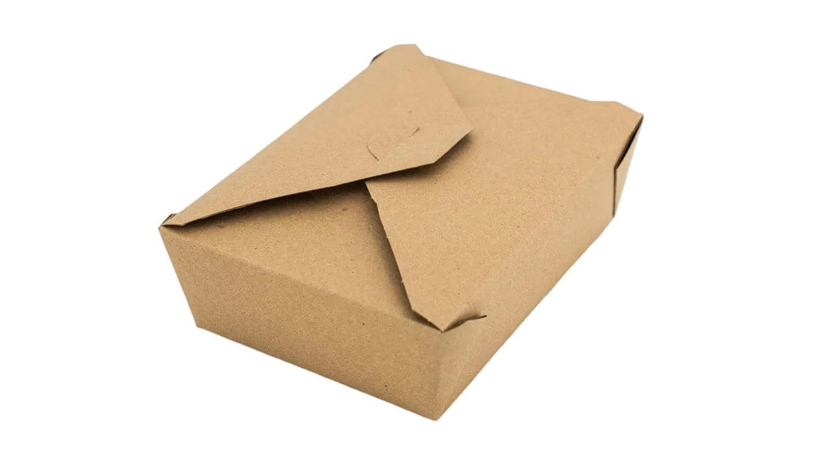 EB Box - #3 PamPak Kraft Folding Take Out Container, 200/Cs - EBB-5914A