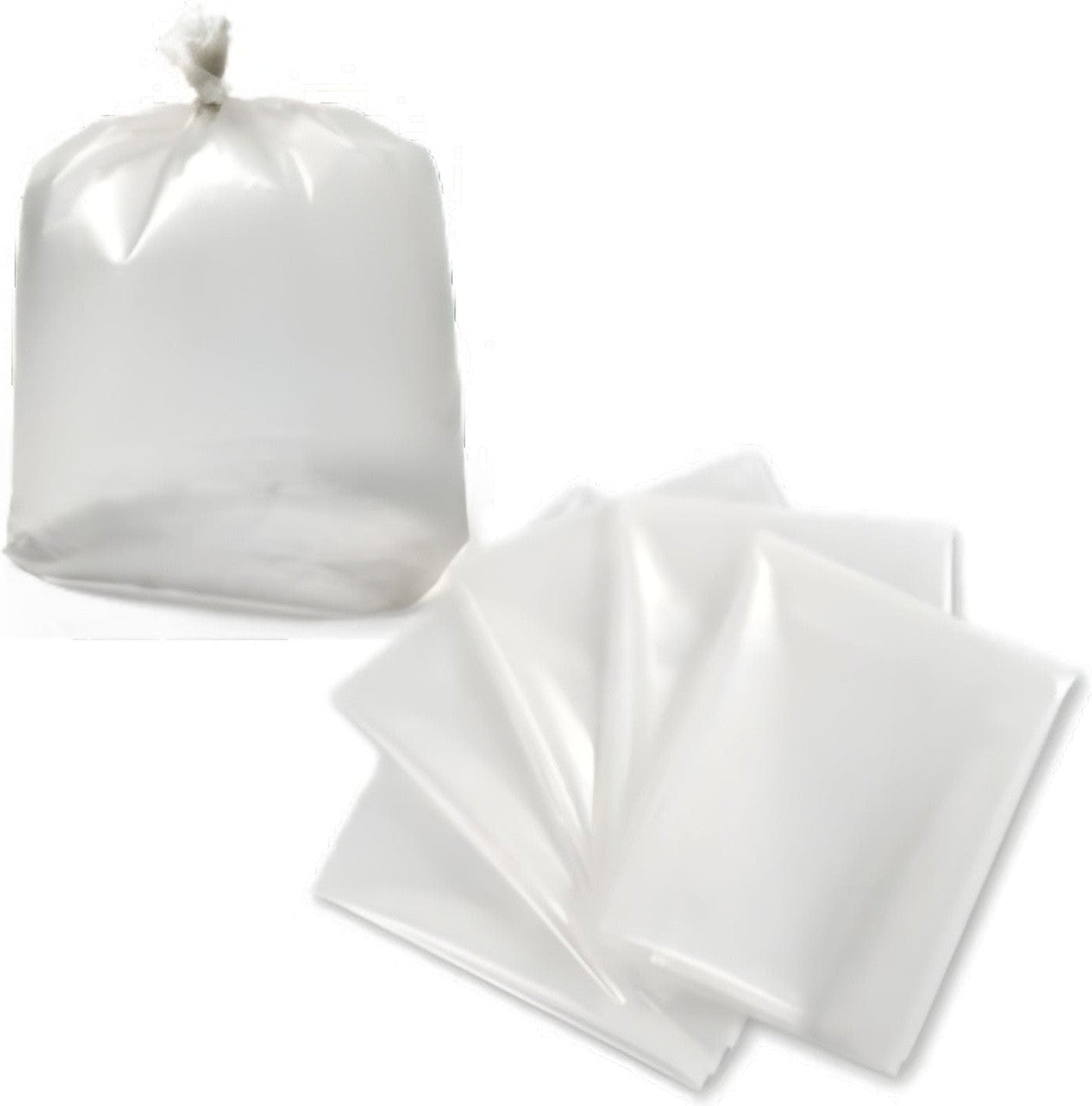Olympic Plastics - 26" x 36" Clear Strong Strength Garbage Bag, 200/Cs - 020440
