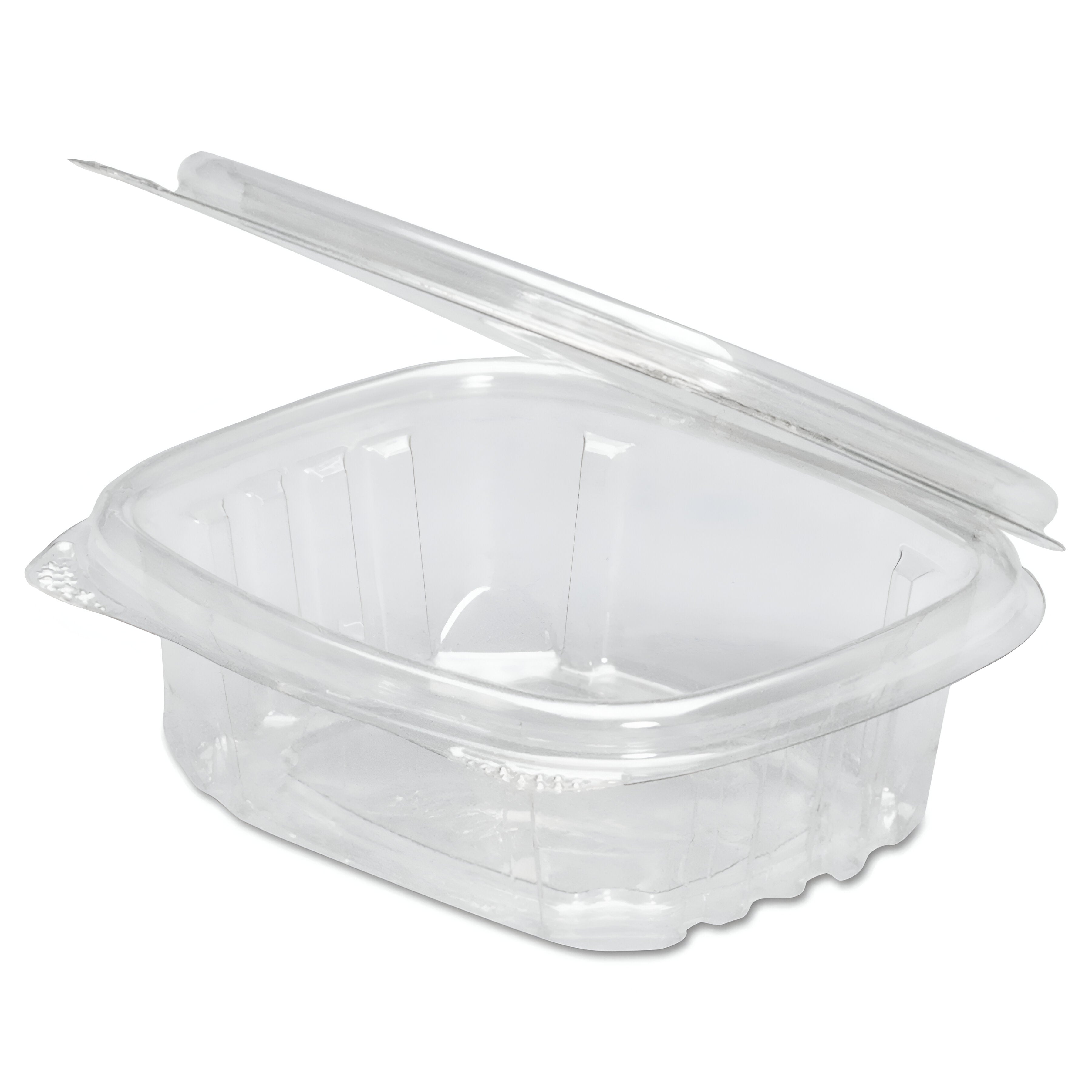 Genpak - 4.25" x 3.63" x 1.25", 4 Oz Plastic Hinged Deli Container, 400/Cs, 6cs/L, 66cs/sk - 2353072