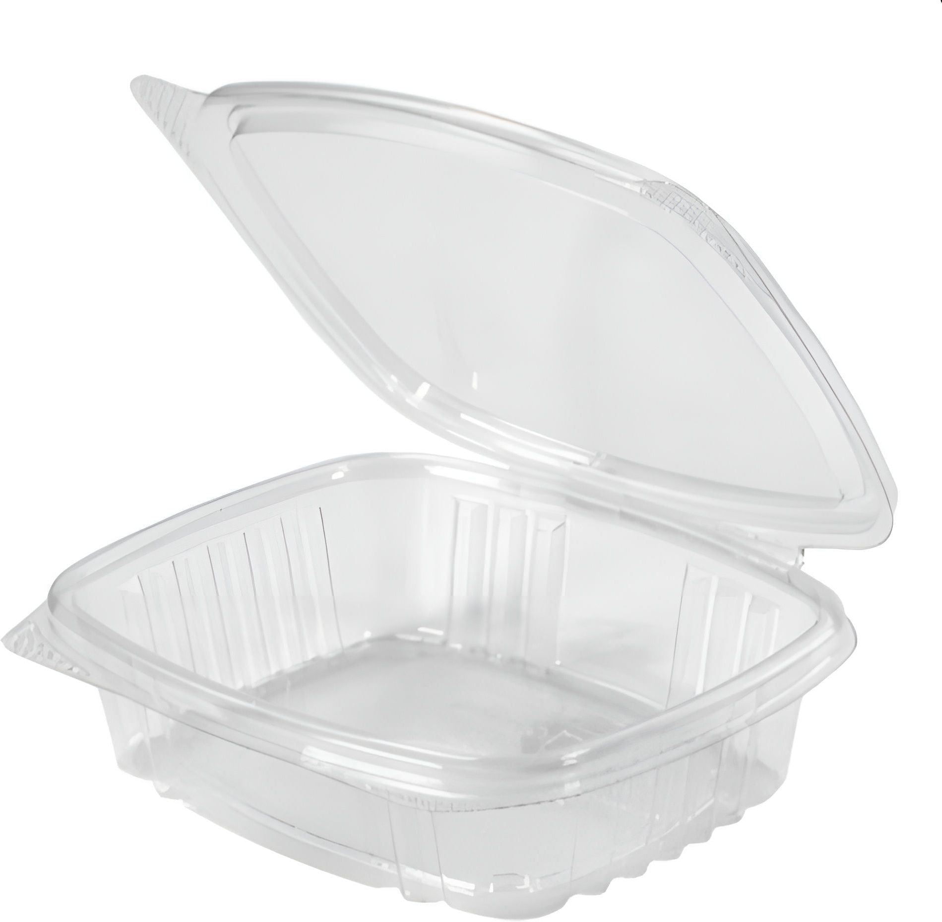 Genpak - 8 Oz Plastic Hinged Container, 200/Cs - AD08