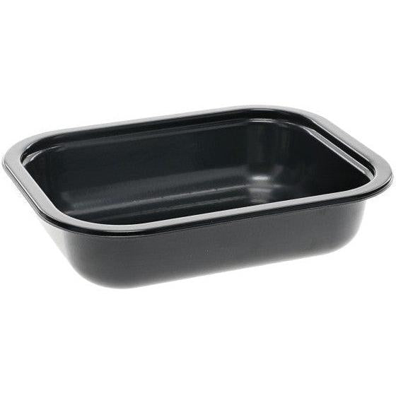 Pactiv Evergreen - 17 Oz Black Rectangular CPET Tray, 630 Count - P8008Z
