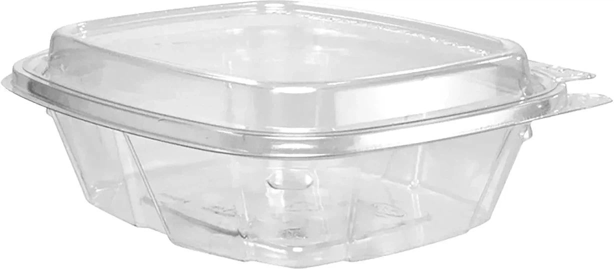 Dart Container - ClearPac 5.5" x 4.9" x 1.9" SafeSeal 8 Oz Clear Dome Tamper-Resistant, Tamper-Evident Plastic Containers, 200/cs - CH8DED