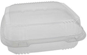 Pactiv Evergreen - 8.2" x 8.3"x 2.9” ClearView® SmartLock® Medium Hinged Lid Container, 200/Cs - YCI811200000