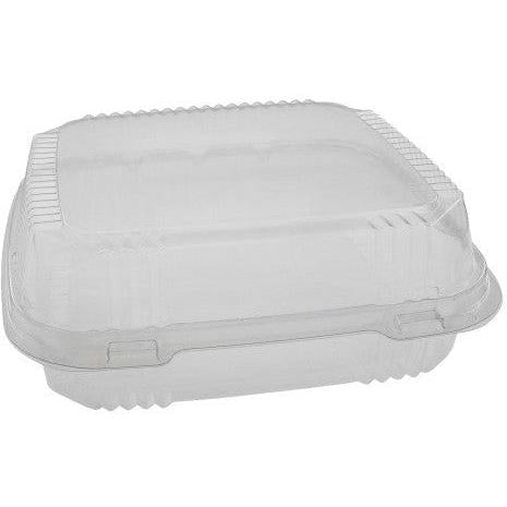 Pactiv Evergreen - 8.2" x 8.3"x 2.9” ClearView® SmartLock® Medium Hinged Lid Container, 200/Cs - YCI811200000