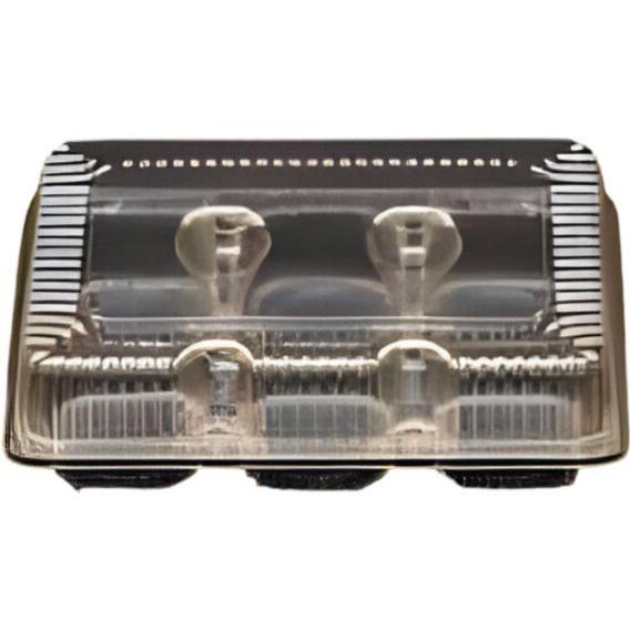 Vespa - 8.5" x 5.8" x 2.5" Plastic Muffin Container, 100/Cs - VEL-021