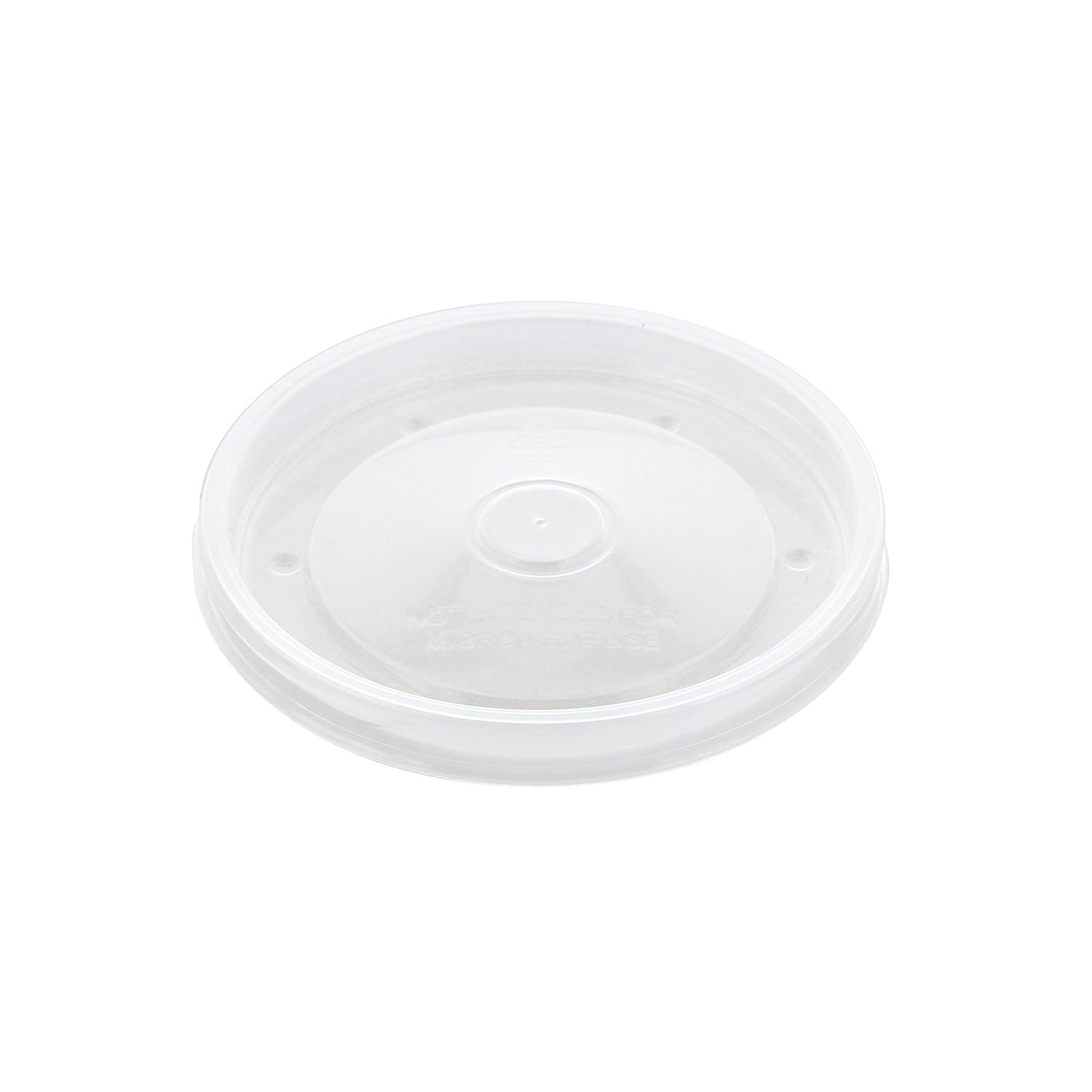 Tilton Plastic - Olly Fresco's Embossed PET Flat Lid For 5.5" diam x 0.1" Clear Bowl (1-282), 600/Cs - 266135