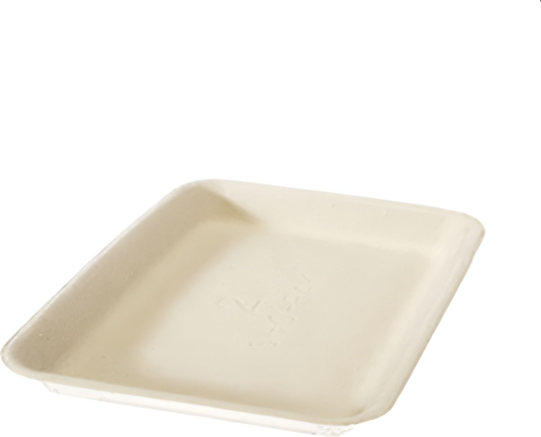 CKF Inc. - #2 Sho-Pak Pulp Produce Bagasse Tray, 500/cs - 44503