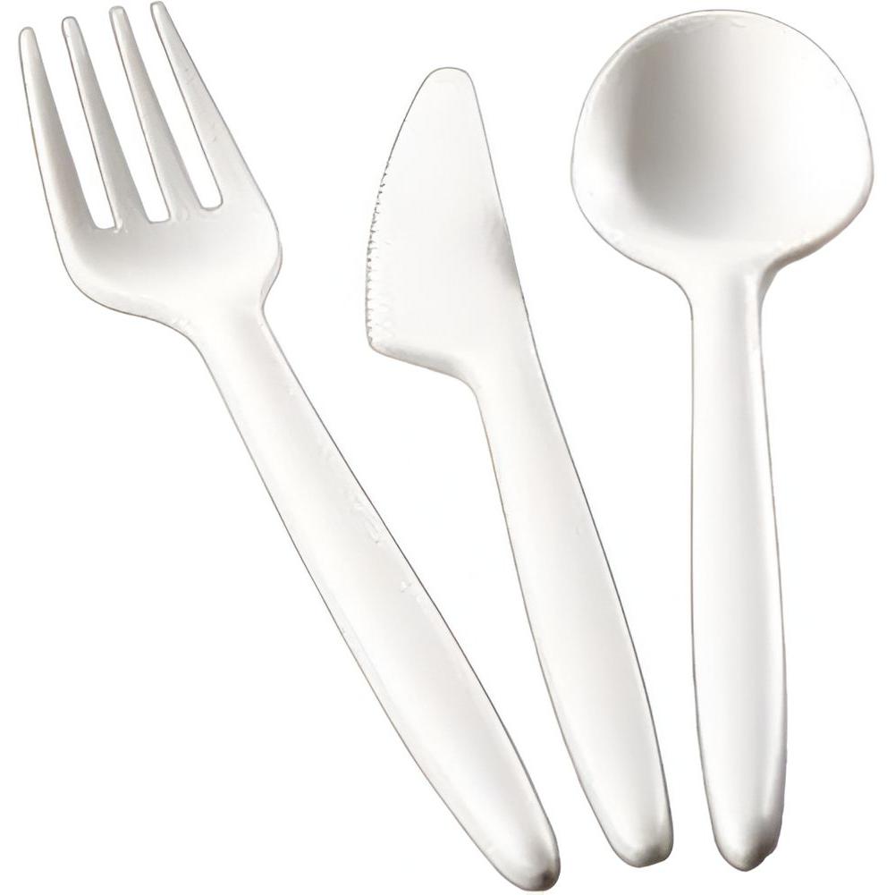 Sabert - White CPLA Natural Compostable Cutlery Knife, 500/Cs - CNCK500 (Special Order Item)