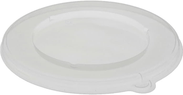 Pactiv Evergreen - 8" Clear Microwavable Flat PP Lid for Fiber Blend Bowls, 200/Cs - YPPLIDF8RND