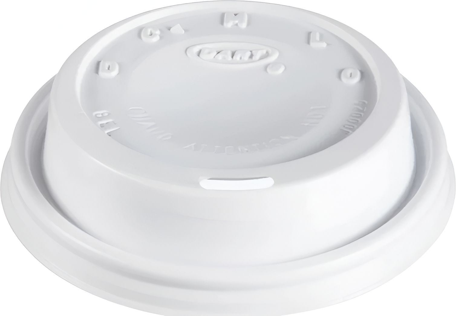 Dart Container - HIPS White Cappuccino Lid Fits with 10 Oz Foam Cups, 1000/cs - 10EL