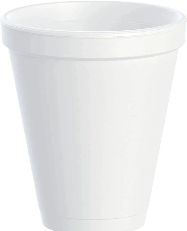 Dart Container - 12 Oz White EPS Foam Cups, 1000 Per Case - 12J16