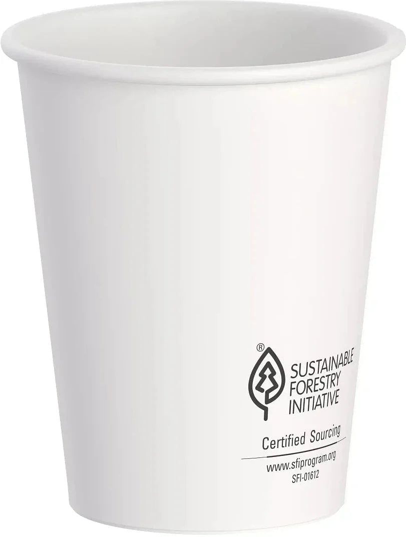 Dart Container - 8 Oz ThermoGuard Insulated Paper White Double Walled Hot Cup, 1000/Cs - DWTG8W