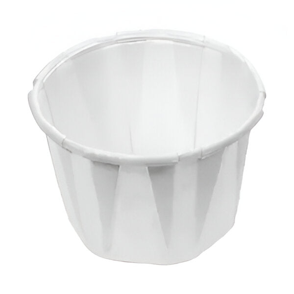 Genpak - 5 Oz White Printed Rolled Rimmed Gravy/Sauce Cup, 1500/Cs - 2951896