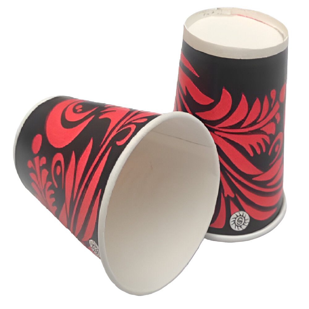 Genpak - 16 Oz Paper Red/Black Printed Druxy Hot Drink Cup 1000/Cs - 2952435