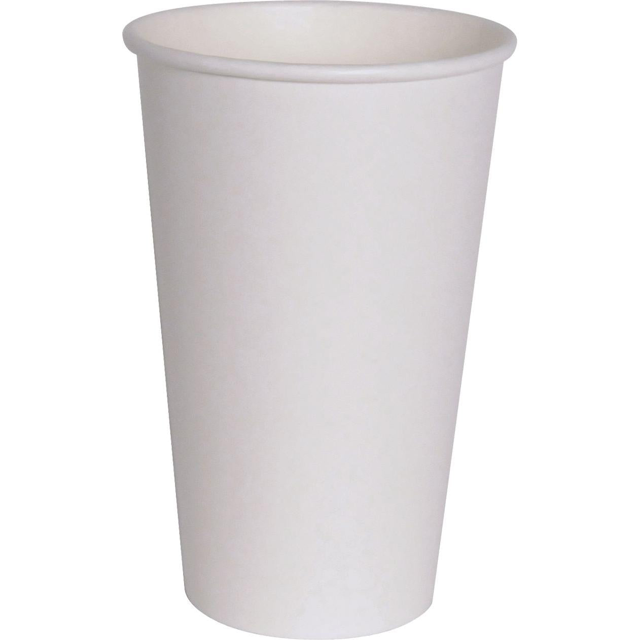 YesEco - 16 Oz White Paper Coffee Hot Cup, 1000/Cs - HOT16W (Special Order Item)