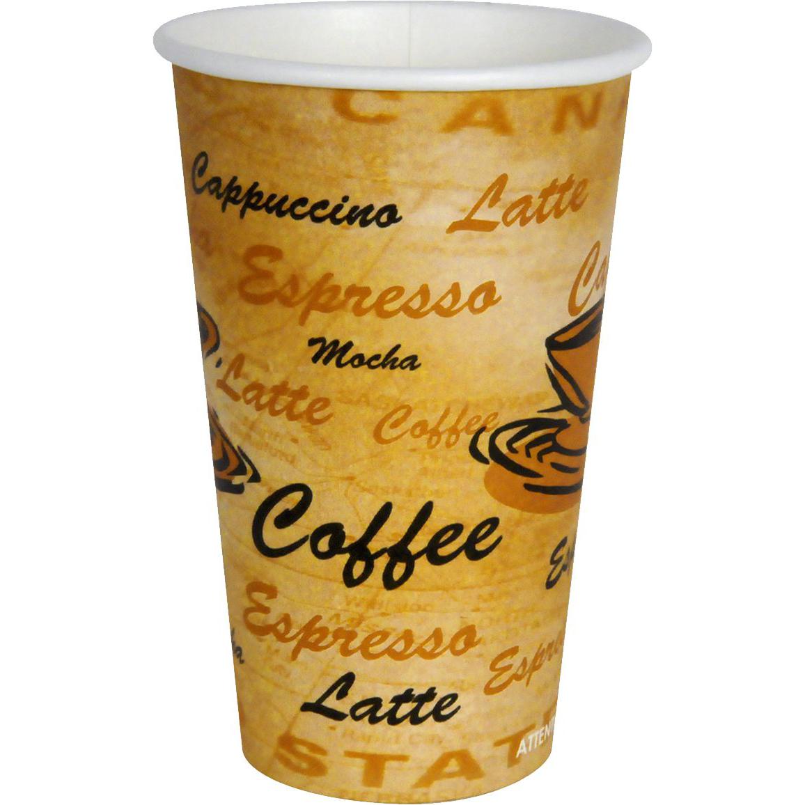 YesEco - 16 Oz Paper Hot Cup, 1000/Cs - HOT16CUP