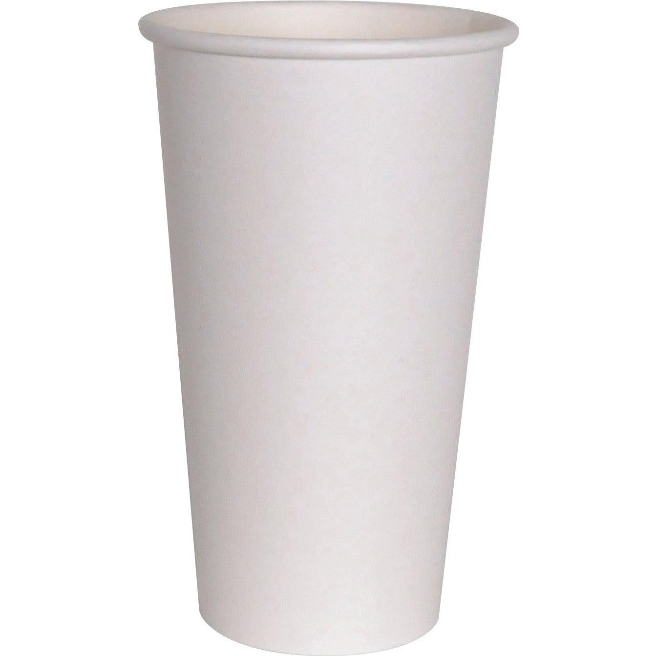 YesEco - 20 Oz White Paper Hot Cup, 500/Cs - HOT20W-500
