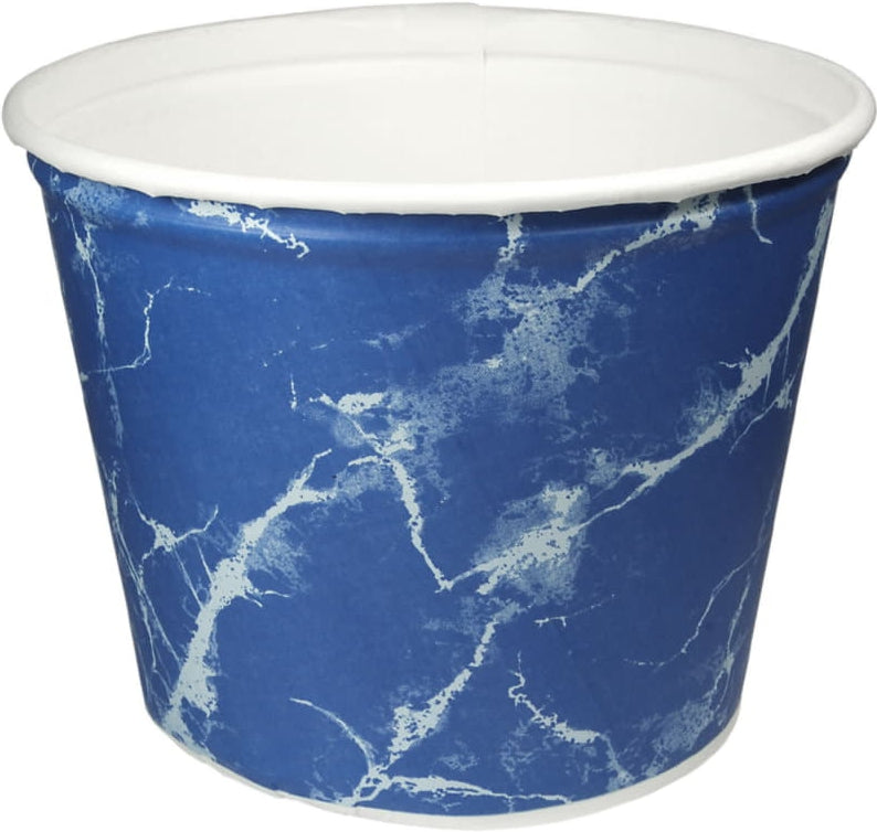 Dart Container - Solo 83 Oz Double Wrapped Marble Design Paper Buckets, 100/cs - 5T1-00069