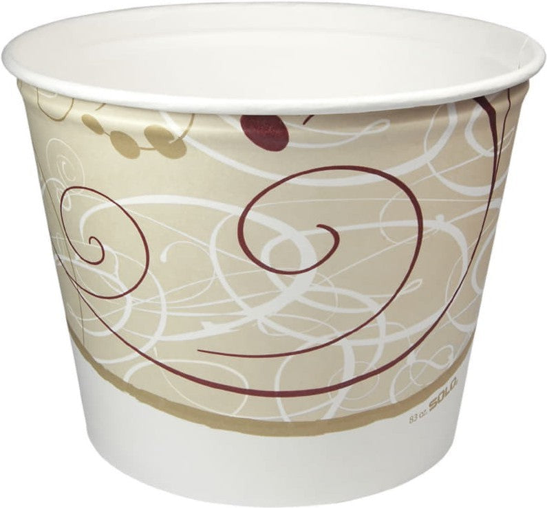 Dart Container - Solo 83 Oz Double Wrapped Grease-Resitant Symphony Design Paper Buckets, 100/cs - 5T1GR-J8000