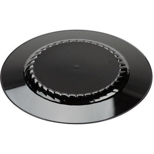 Fineline Settings - 10" Black/Gold Plastic Plate - 510-BKG