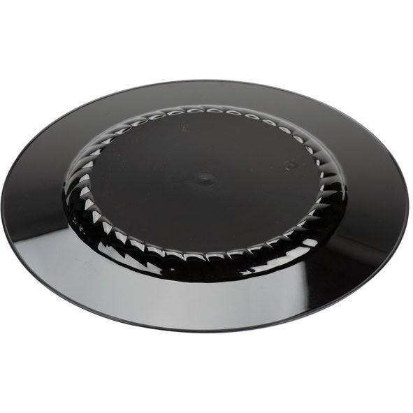 Fineline Settings - 10" Black/Gold Plastic Plate - 510-BKG