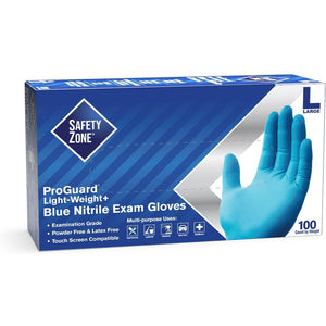 Ralston CanSafe - Medium Powder-Free Blue Safety Zone Nitrile Glove, 100/Box - GNPR-MD-1E