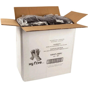 Hy-Pax - 24" Nylon Brown Mesh Hairnets, 20/100/Pk - 109HP-24BRC
