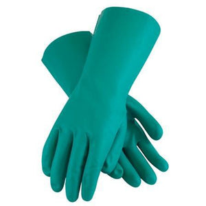 Latoplast - 13" Green Nitrile 15 Mil Flocked Lined Gloves - 012-31507