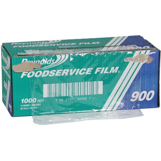Reynolds Wrap - 12" x 1000 ft Food Service Plastic Film Wrap with Metal Serrated Cutter, 1000ft/rl - 900BRF