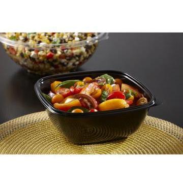 Sabert - 80 Oz, 5 lb Plastic Square Bowl, 50/cs - 94080B50