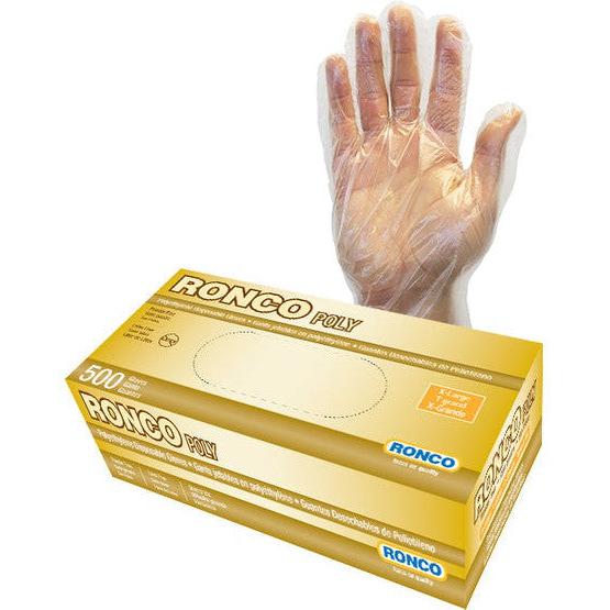 RONCO - Small Polyethylene Powder-Free Deli Gloves, 500/bx - 141