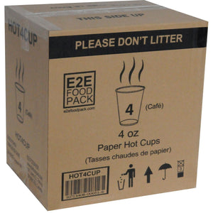 YesEco - 4 Oz Paper Coffee Hot Cup, 1000/Cs - HOT4CUP