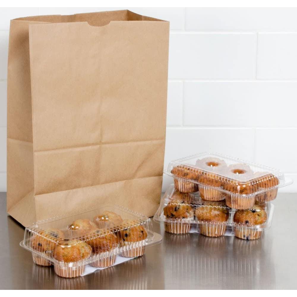 Rosenbloom - 12" x 7" x 17", 1/6 Brown Paper Barrel Bags, 500 Per Bundle - 12717X6500