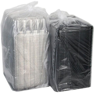 Pactiv Evergreen - 15" x 11" x 5" UltraView Cake Dome with Black Base Tab on Short Side for 1/4 Sheet Cake, Each - YQSB500RSTAB