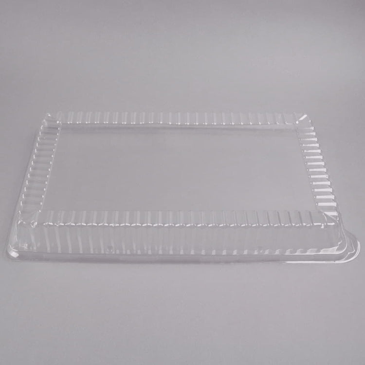 Fineline Settings - 12" x 18" Clear Plastic Rectangular High Dome Lid, 40/cs - DDRC1812.L