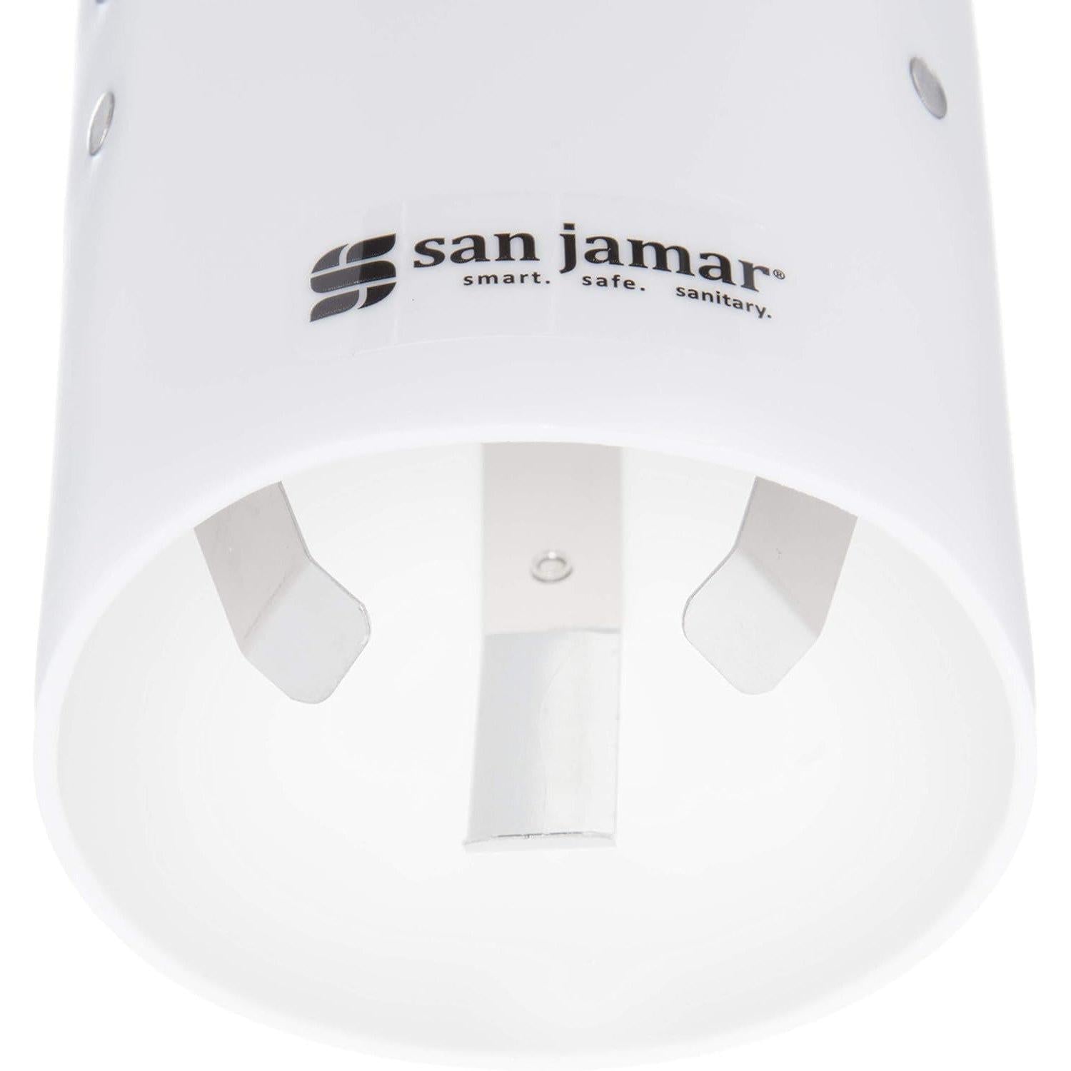 San Jamar - White Adjustable Plastic Cone Water Cup Dispenser with Hinged Flip-Cap - SJ4160WH