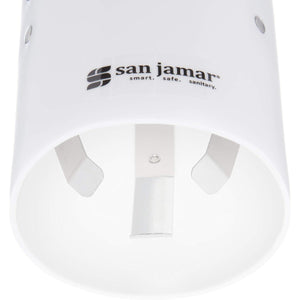 San Jamar - White Adjustable Plastic Cone Water Cup Dispenser with Hinged Flip-Cap - SJ4160WH
