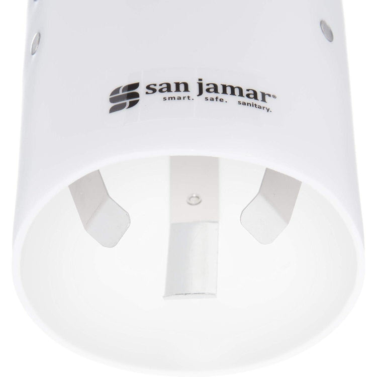 San Jamar - White Adjustable Plastic Cone Water Cup Dispenser with Hinged Flip-Cap - SJ4160WH