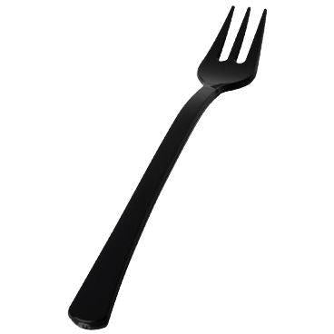 Fineline Settings - 4" Black Plastic Tiny Tines Forks, 48/pk - 6500-BK