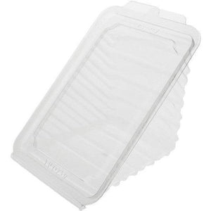 Pactiv Evergreen - Plastic Hinged Sandwich Wedge 7.125" x 4.63" x 3.25" Extra Wide, 295/Cs - YTV0759P